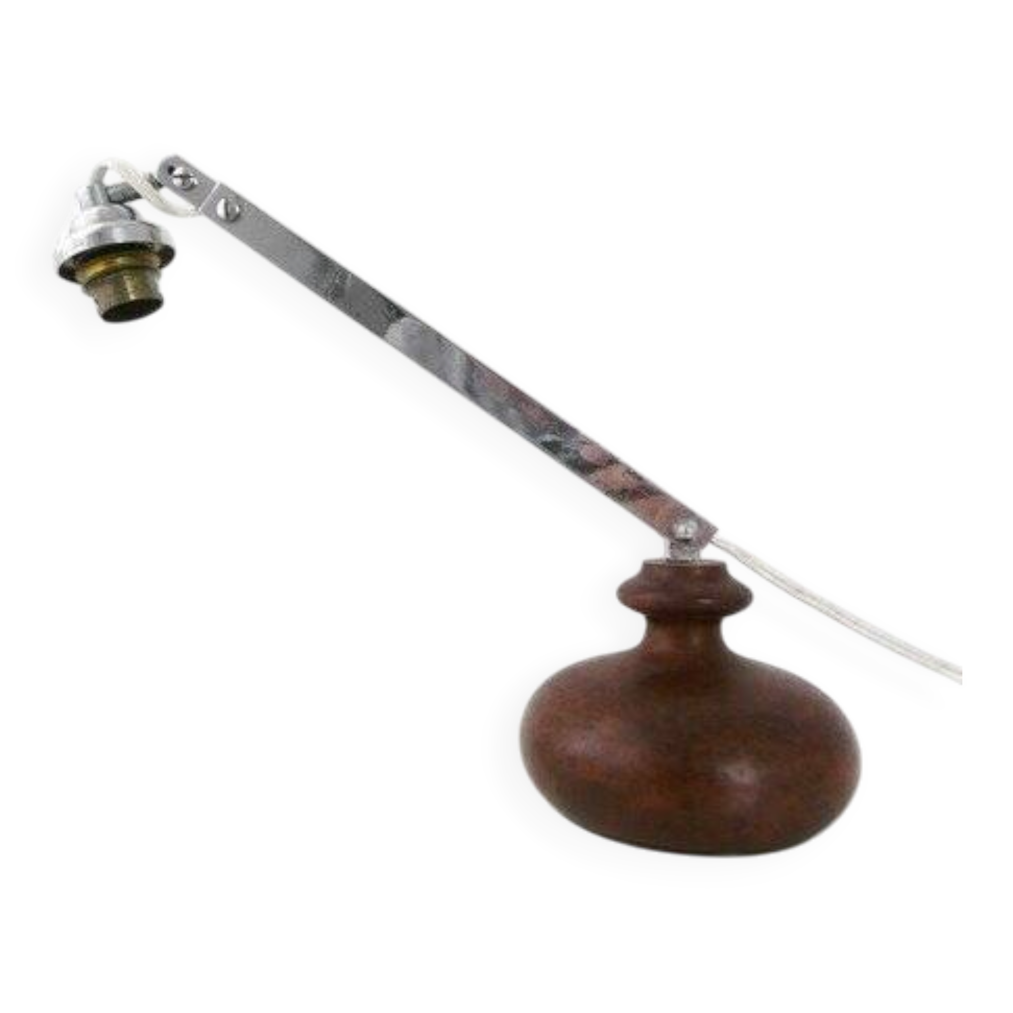 Adjustable Art Deco lamp in metal from the 1920s-1930s.