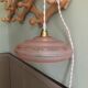 Vintage ball lamp saucer globe in chiseled glass