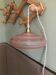 Vintage ball lamp saucer globe in chiseled glass