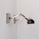 Pair of vintage geometric adjustable wall lights in chrome metal, France 70s.