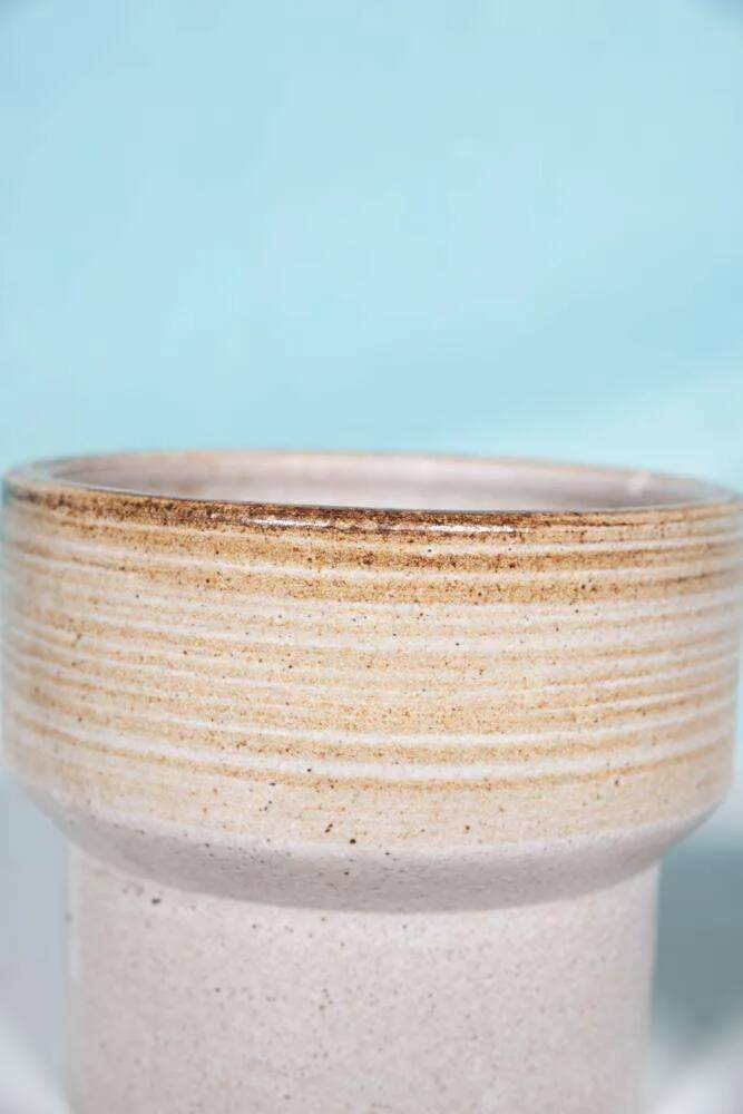 Bohemian ensemble Zaalberg of flower pots, ceramic planter from the 1960s.