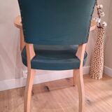 Pair of green bridge chairs