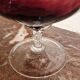 Vase, blown amethyst goblet with a twisted vintage stem.