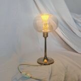 Sciolari style brass and glass lamp, 1970