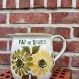 Vintage ceramic flower pitcher - Spring Water -