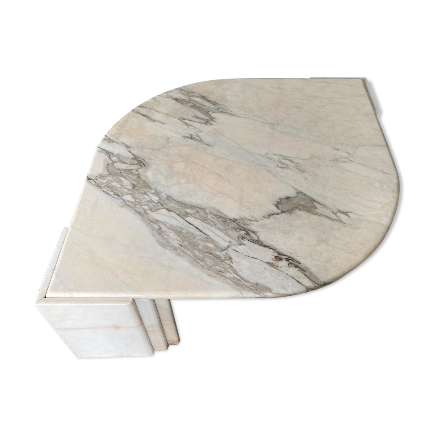 Vintage eye coffee table in 70s marble