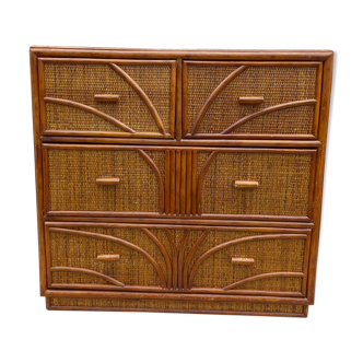 Commode en rotin