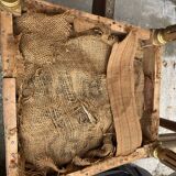 Louis XVI style living room in gilded wood. Napoleon III period