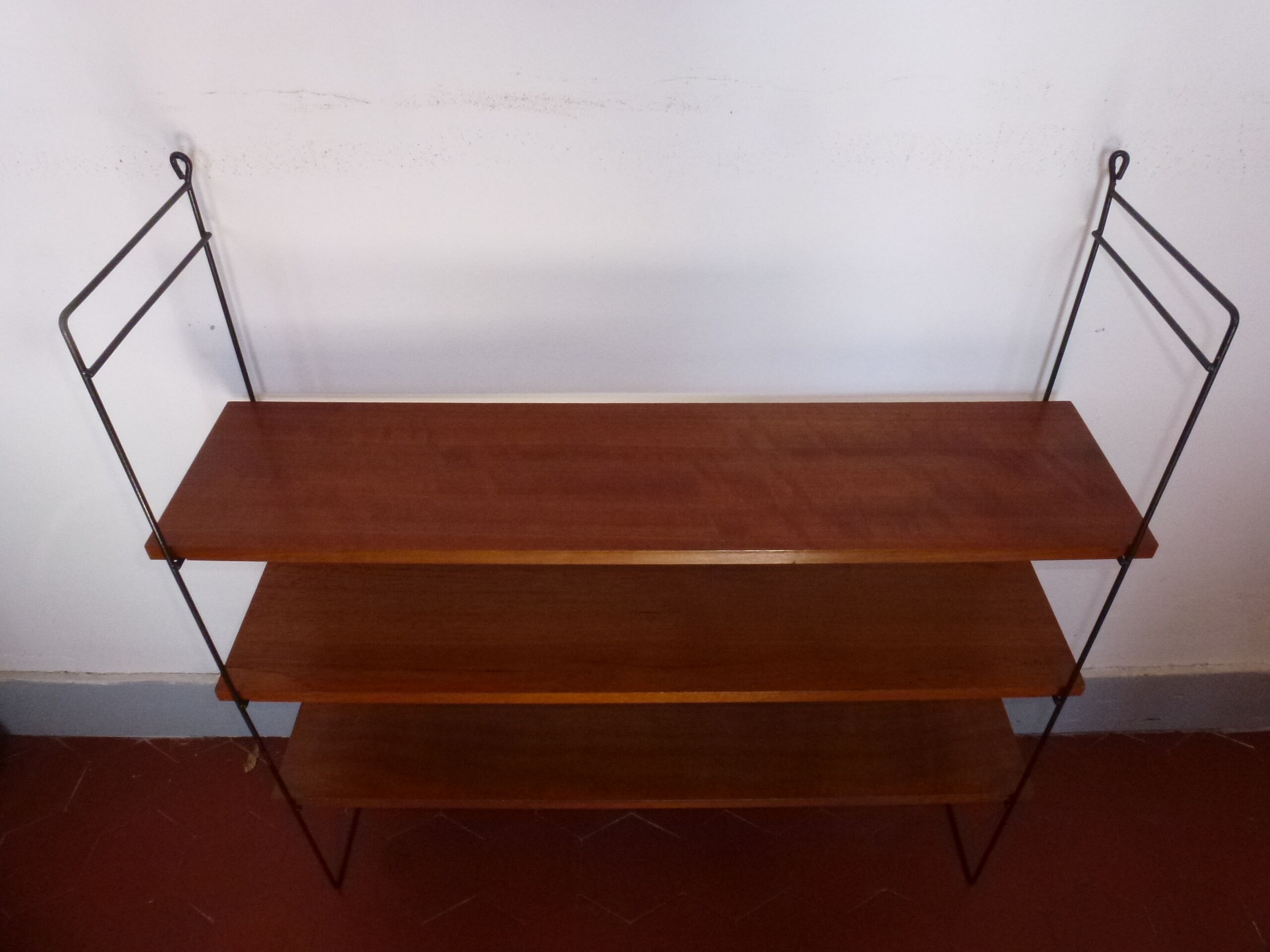 Shelf String Wood Metal Vintage 1950-1960