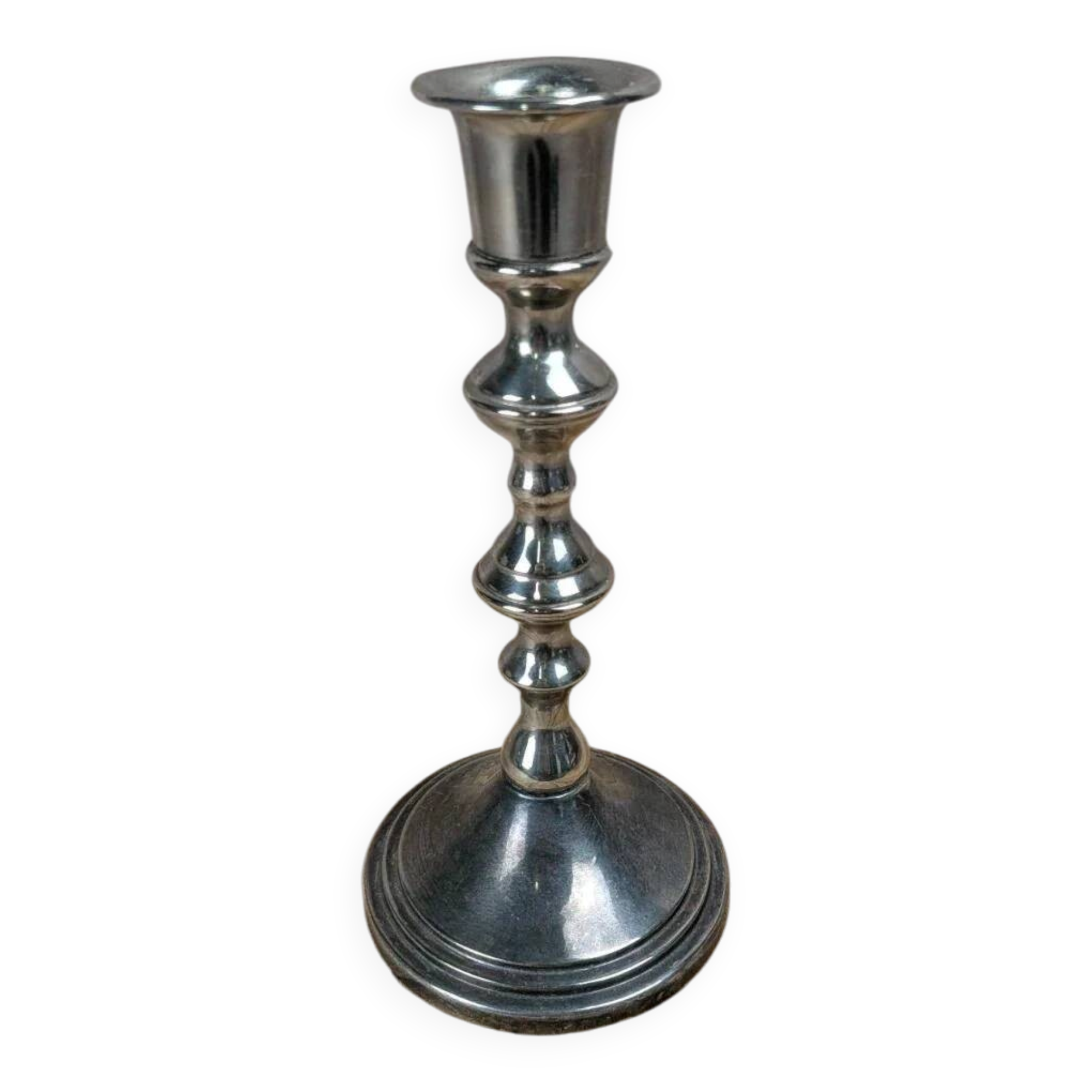 Silver-plated candlestick – vintage classic style