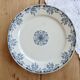 Antique flat plate, ironstone Sarreguemines U&C model Mignon.