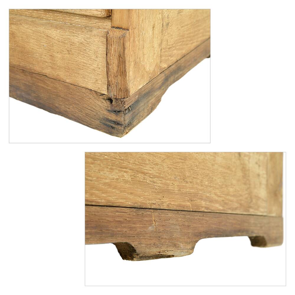 Wooden workshop cabinet with 21 labeled drawers (140 x 97 x 62cm)