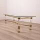 Table vintage années 70 en laiton et lucite design par sandro petti pour metalarte