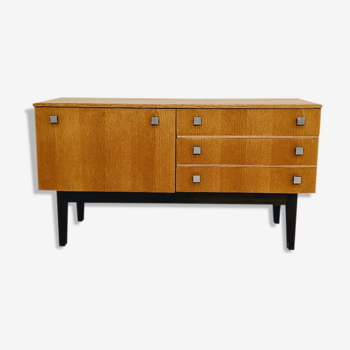 Buffet en enfilade vintage en bois, meuble télé tv mini bar