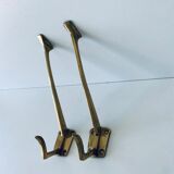 Pair of vintage brass hooks