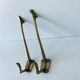 Pair of vintage brass hooks
