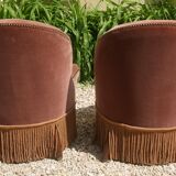 Pair of toad armchairs Napoleon III