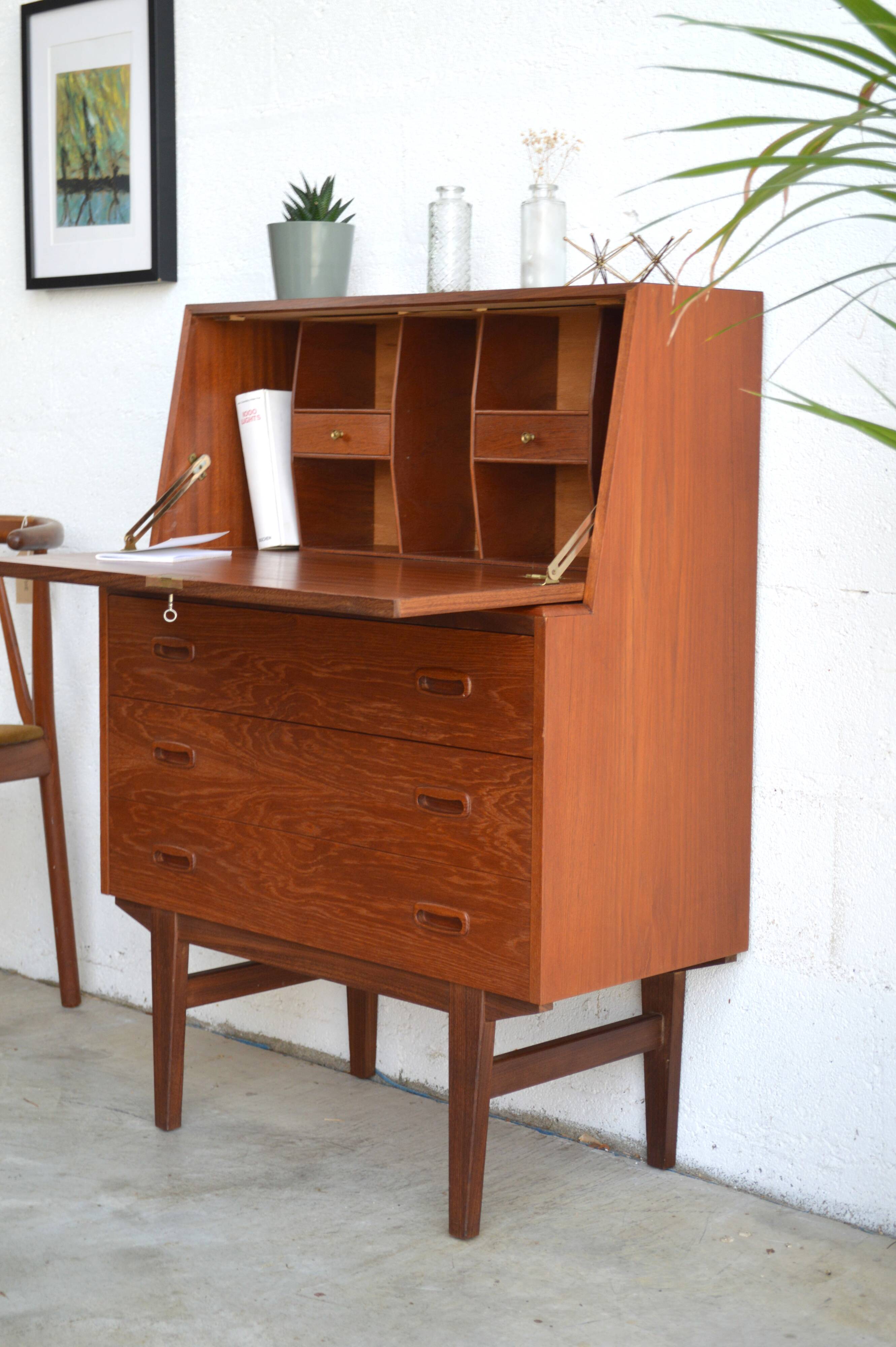 Danish teak secretary 73 cm