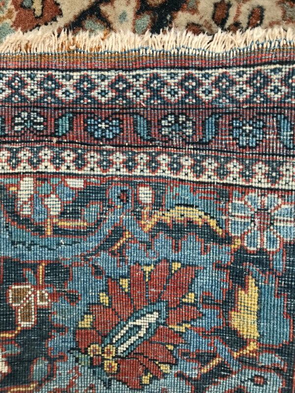 Tapis ancien persan kashan fin 134x208 cm