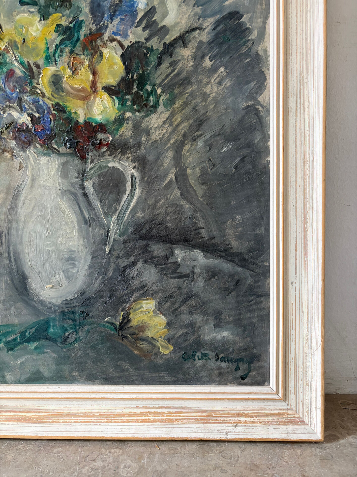 Autumn bouquet, oil on panel signed