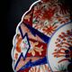 Japanese Imari porcelain dish with radiant decoration and scalloped edges