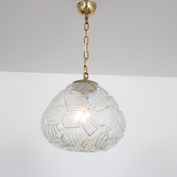 Suspension en verre pressé des années 1970