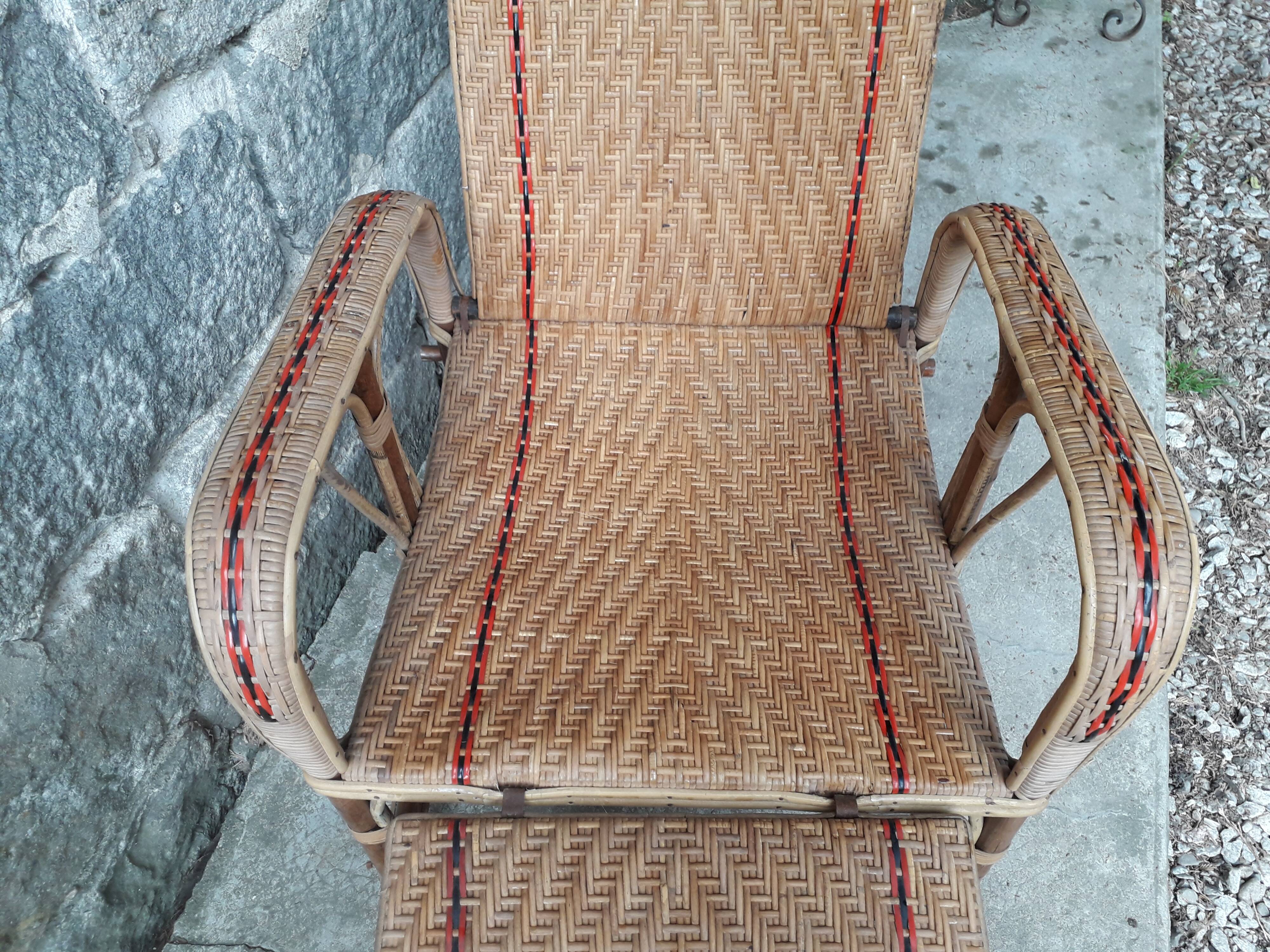 Rattan long chair