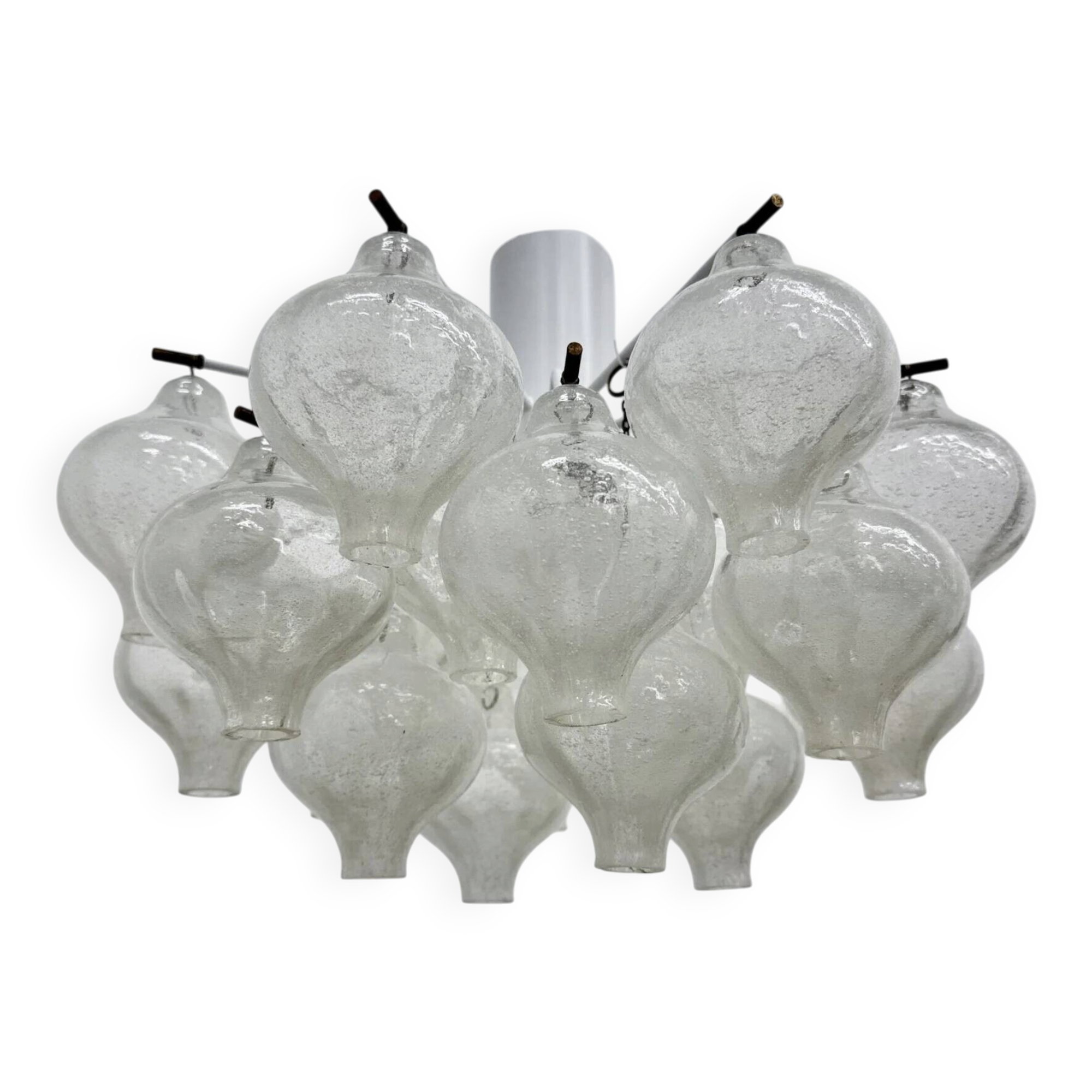 Mid-century Tulipan glass flushmount by Kalmar, Austria, 1960s