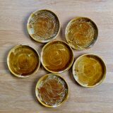 6 stoneware cups and 6 enamel plates