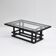 Wood and glass coffee table from the 1980s.