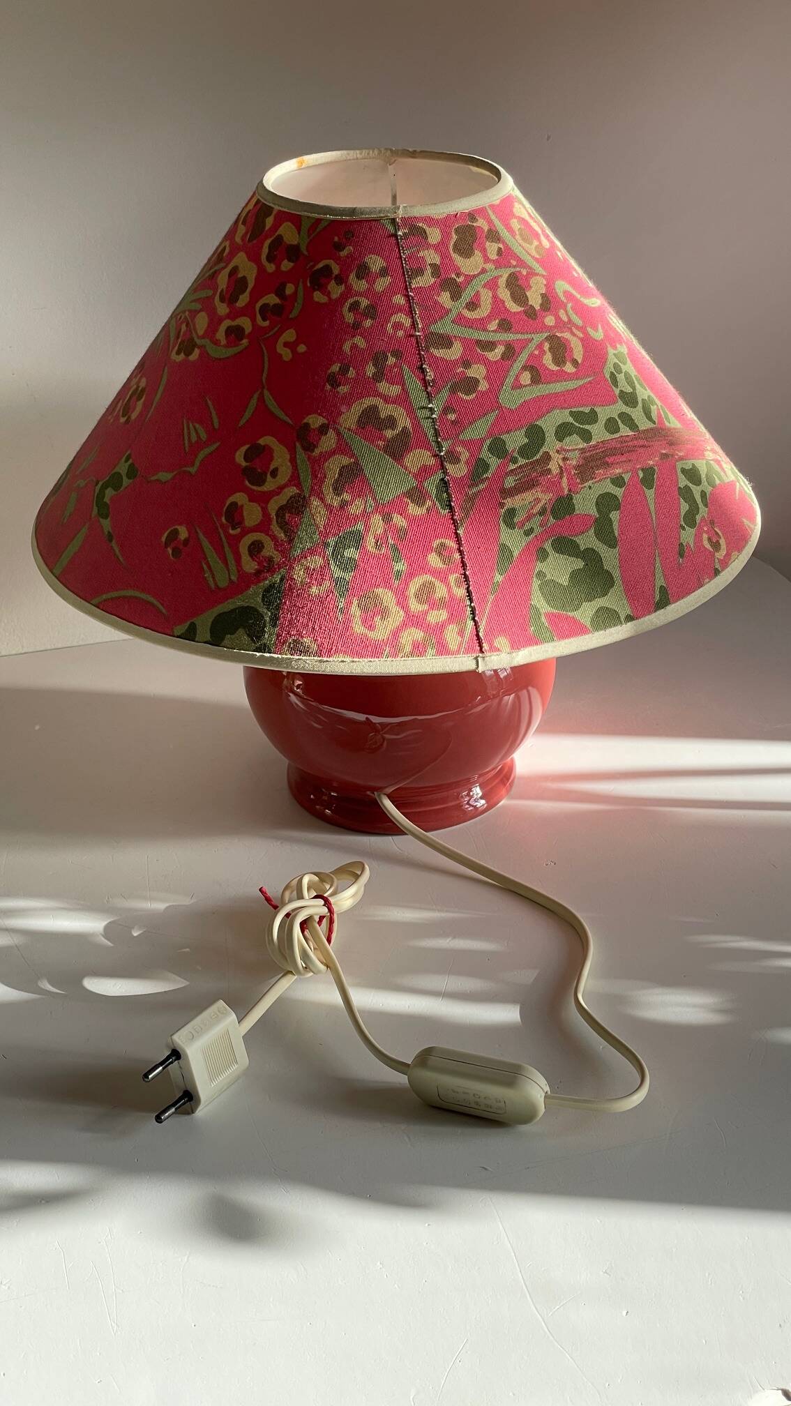 VINTAGE Leopard Ceramic LAMP