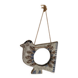 Vallauris earthenware bird mirror