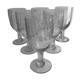 ensemble de 6 grands verres à vin en cristal gravé début XXème
