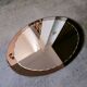 Bevelled oval mirror from the seventies