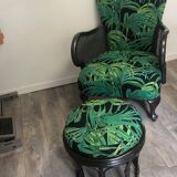 Chippendale chair and pouf