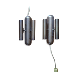 Pair of modernist style sconces bauhaus bronze color