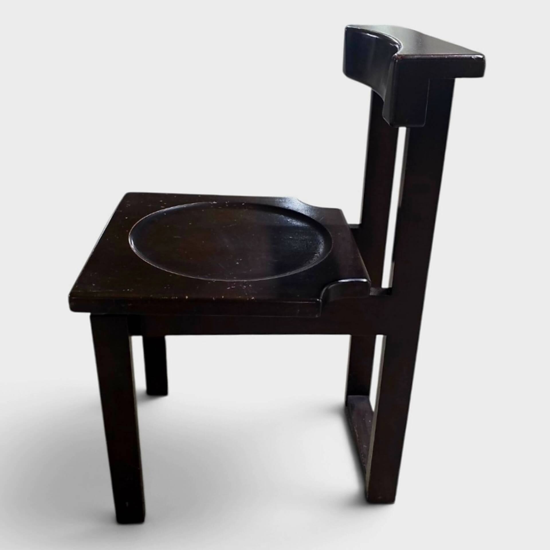 Brutalist prayer chair – Swiss monastic design, 1960