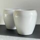 Pair of White Ceramic Candle Holders