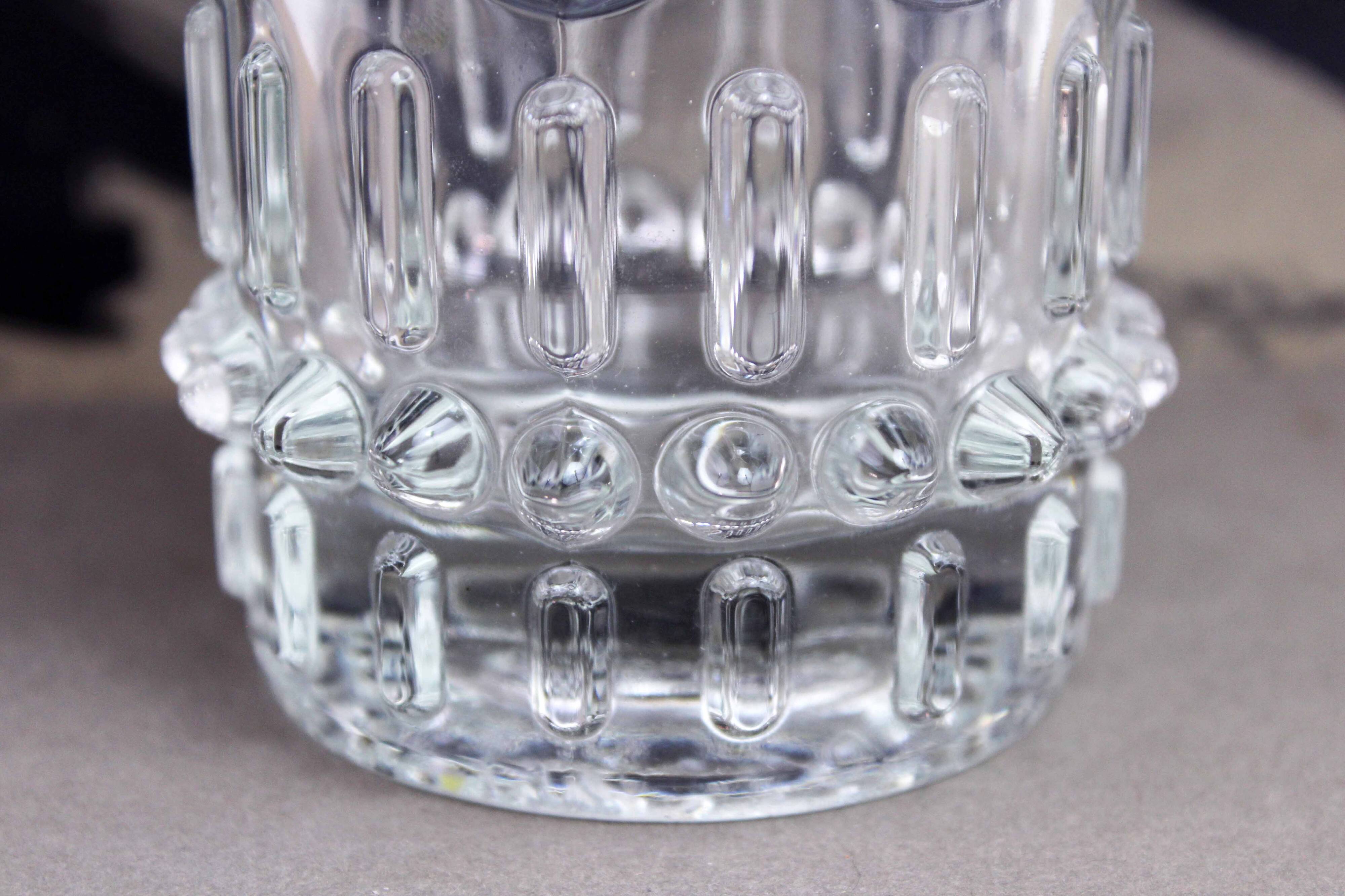 Vintage moulded glass vase Sklo Union 1970