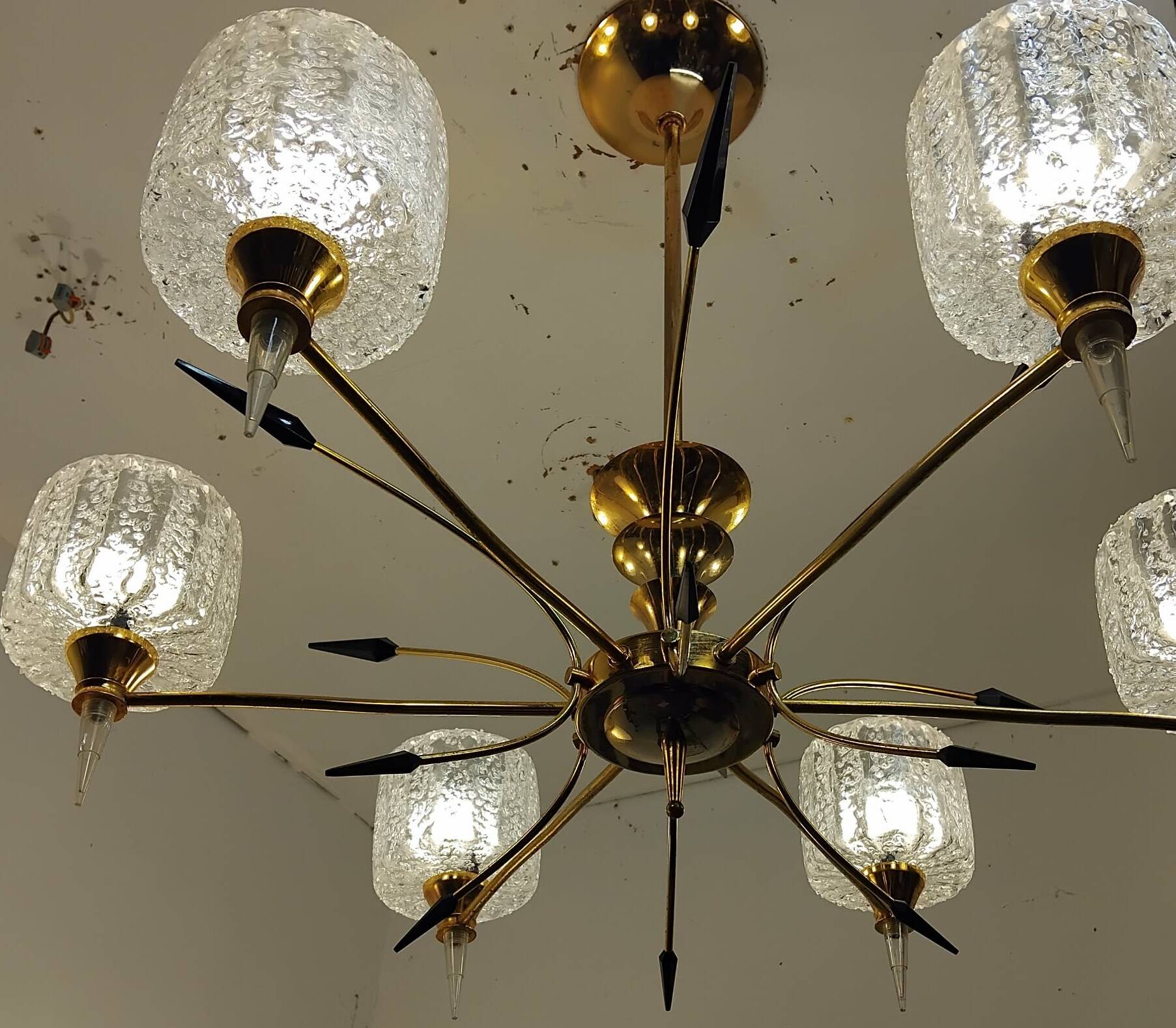 Light fixture from the 40s/50s with 6 arms.