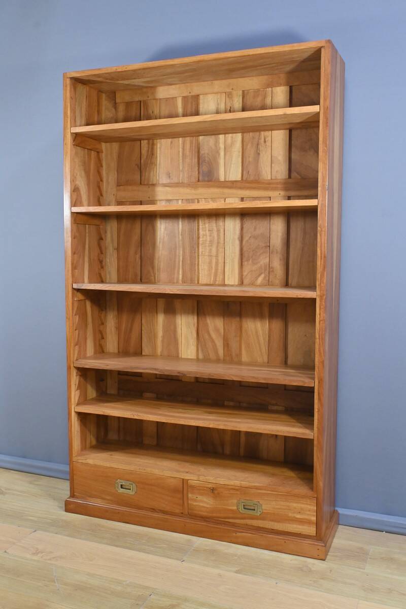 Solid Mahogany Bookcase, India - 20th Century