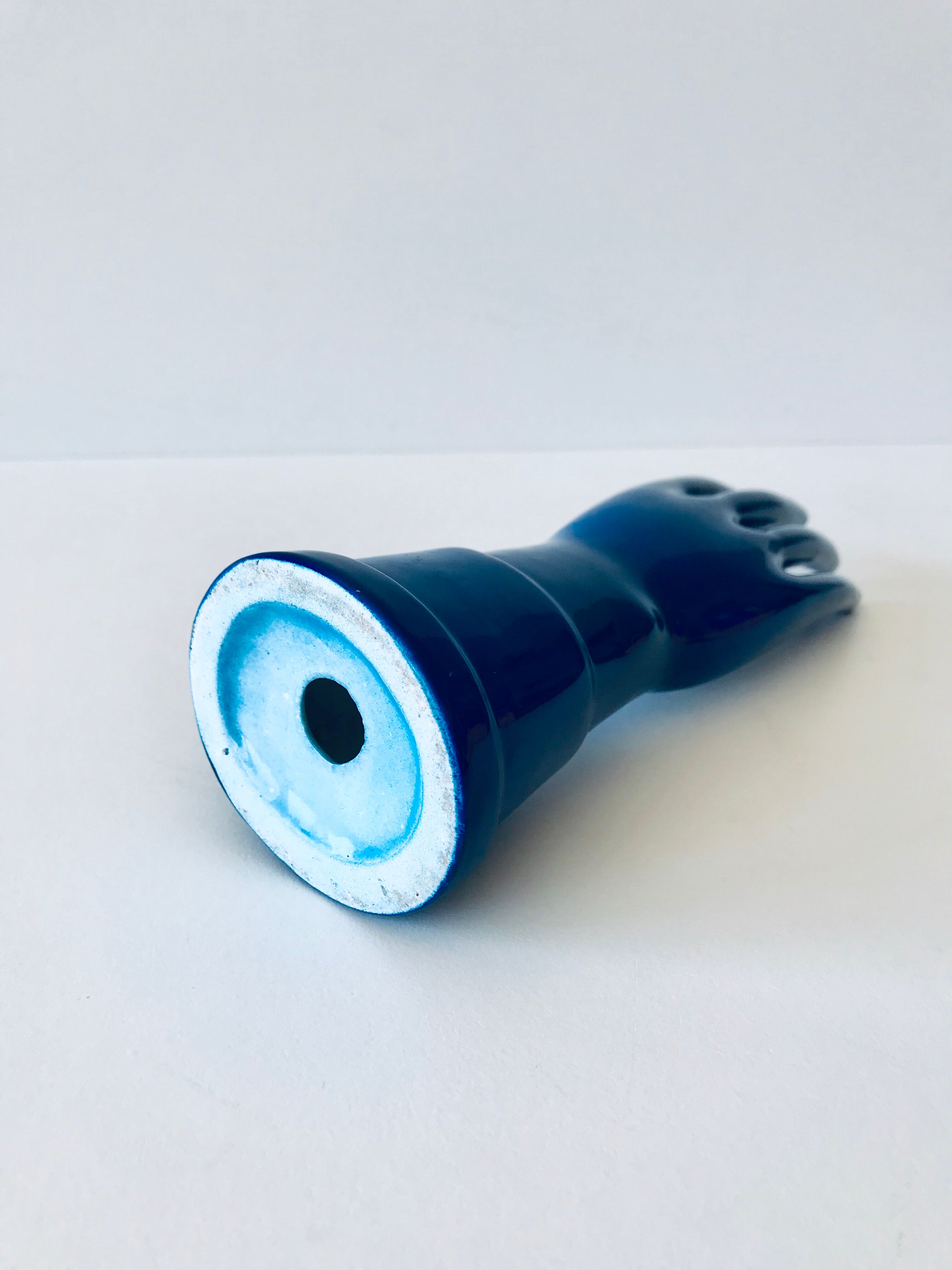 Ceramic blue hand