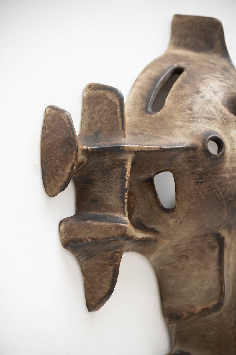 Brutalist wall lamp by Matt Camps for Loré Ceramics, the Netherlands, 1960s