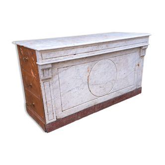 19th century marble bakery counter