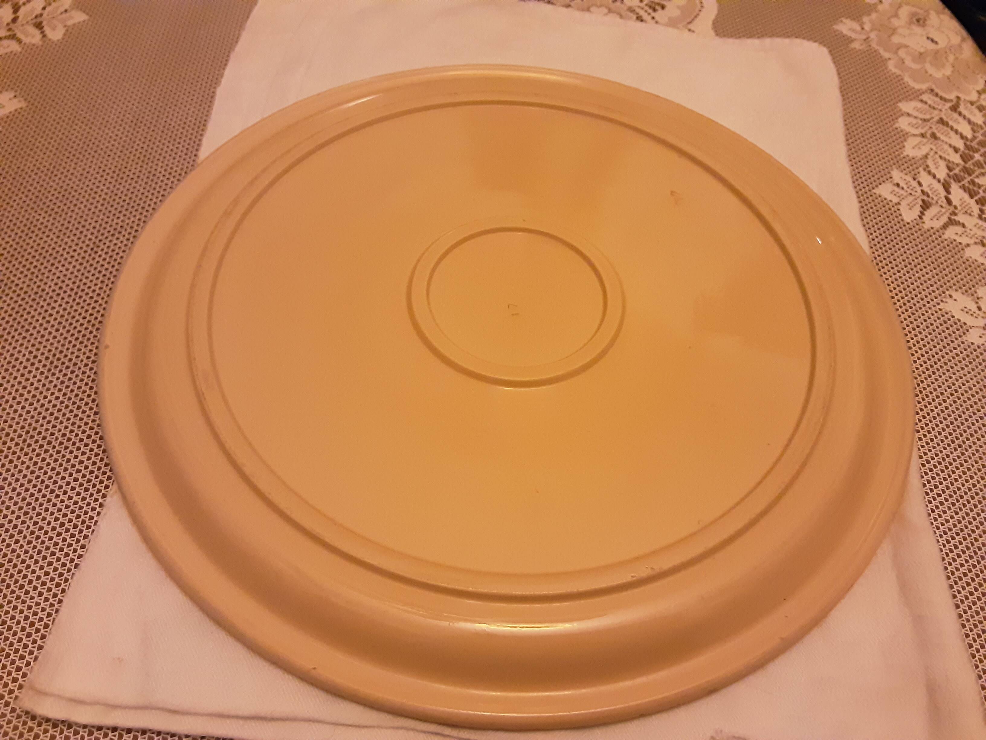 1940s floral earthenware dessert dish