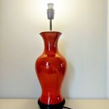 Red ceramic lamp base 53 cm high