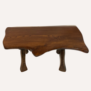 Dutch oak Brutalist Wabi Sabi organic tree table, 1960s