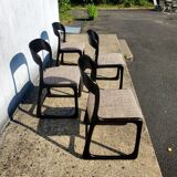 Set of 4 Baumann sleigh chairs