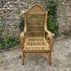 Antique rattan armchair