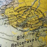 Ancienne carte scolaire : France, plaine du Nord Hatier Kaeppelin N°8.